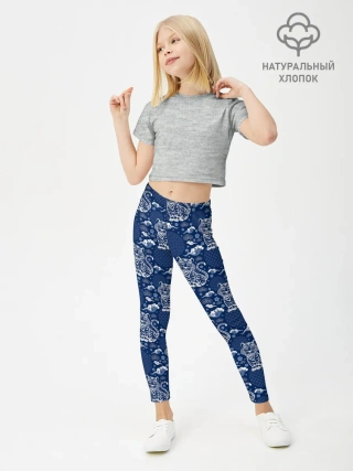 Леггинсы для девочки / Тигры паттерн