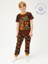 Детская пижама с брюками хлопок / Геранд Brown