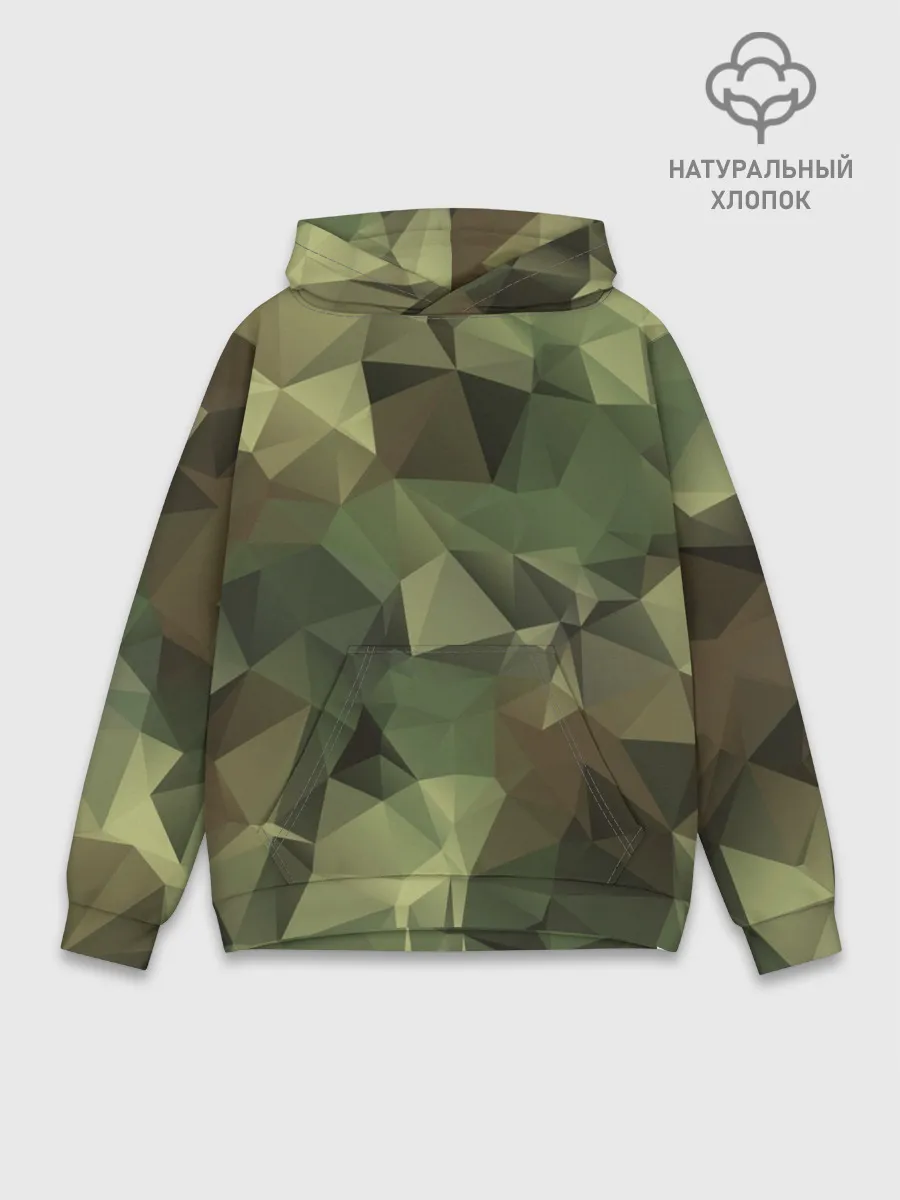 Худи мужской база хлопок / Камуфляж