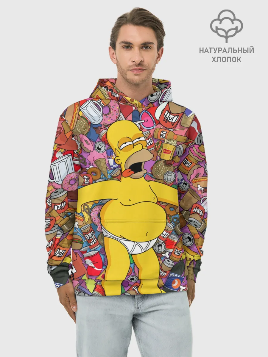 Худи мужской база хлопок / Гомер