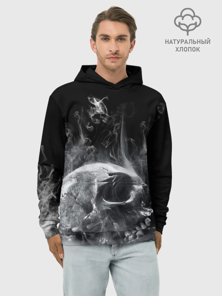 Худи мужской база хлопок / Skull