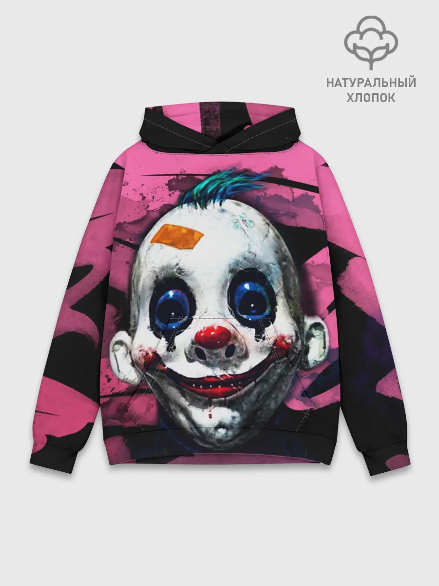 Худи мужской база хлопок / Клоун