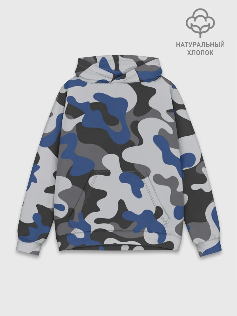 Худи мужской база хлопок / Камуфляж