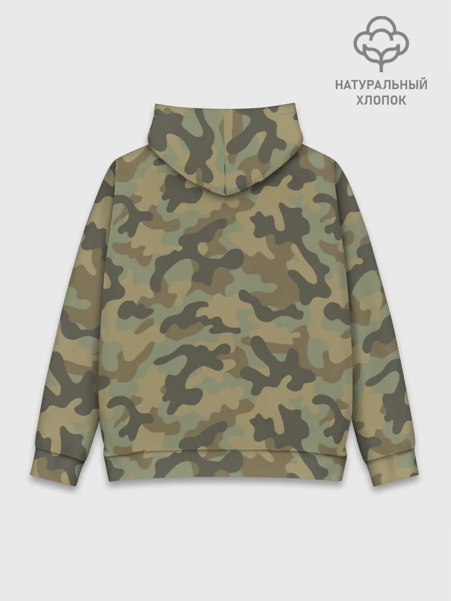 Худи мужской база хлопок / Хаки