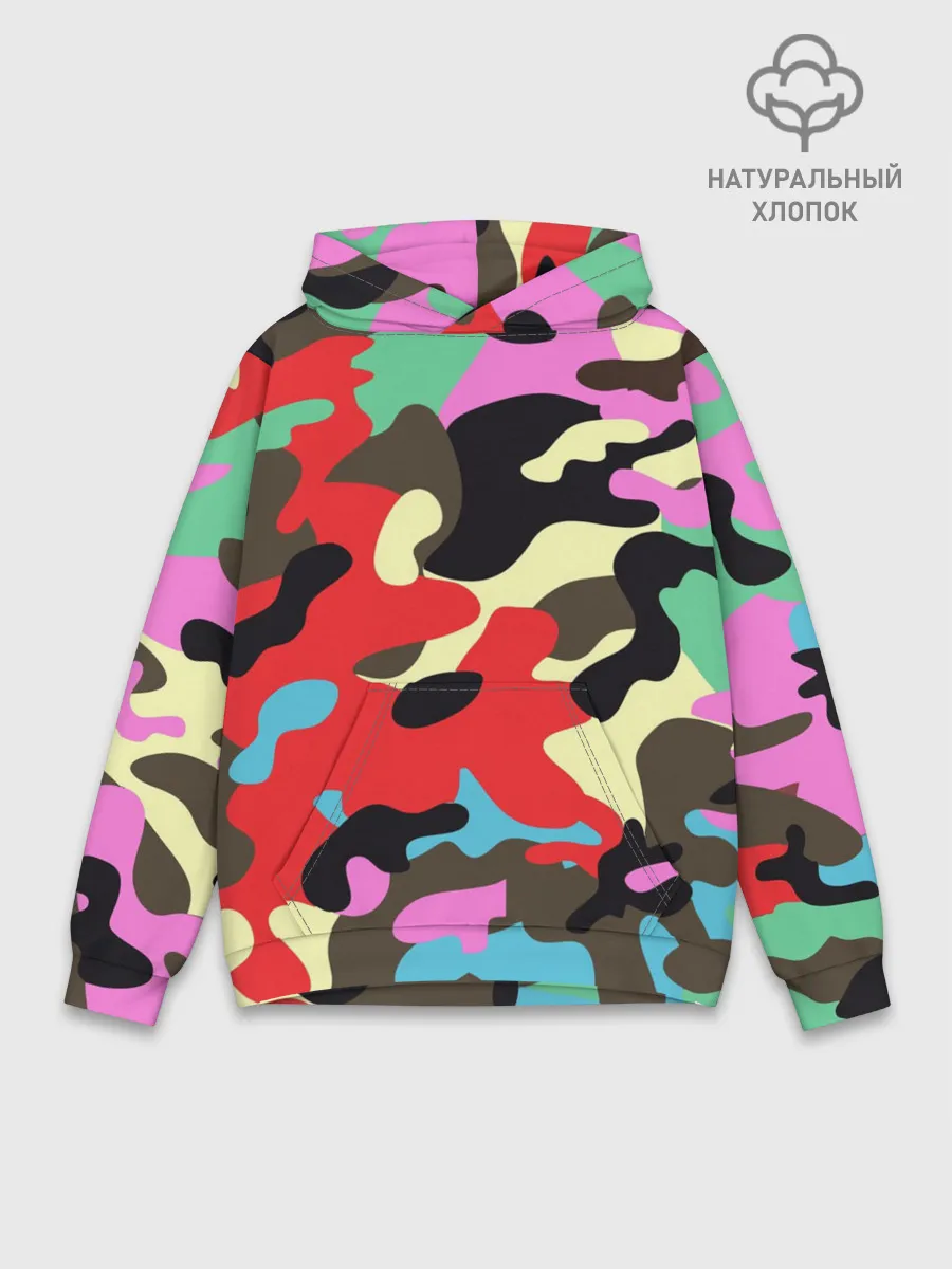 Худи мужской база хлопок / Камуфляж