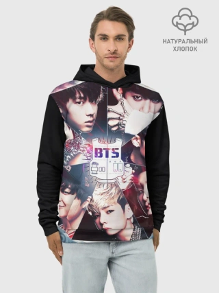 Худи мужской база хлопок / Bts