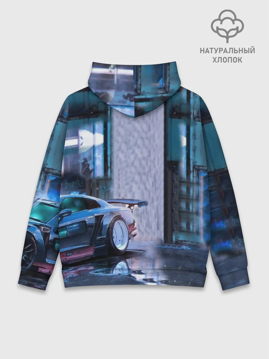 Худи мужской база хлопок / Nissan GTR R35