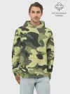 Худи мужской база хлопок / Камуфляж Хаки
