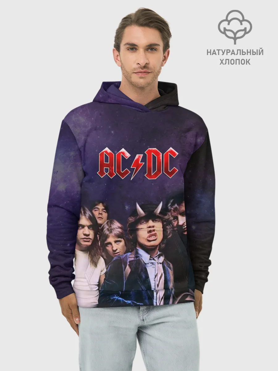 Худи мужской база хлопок / AC/DC