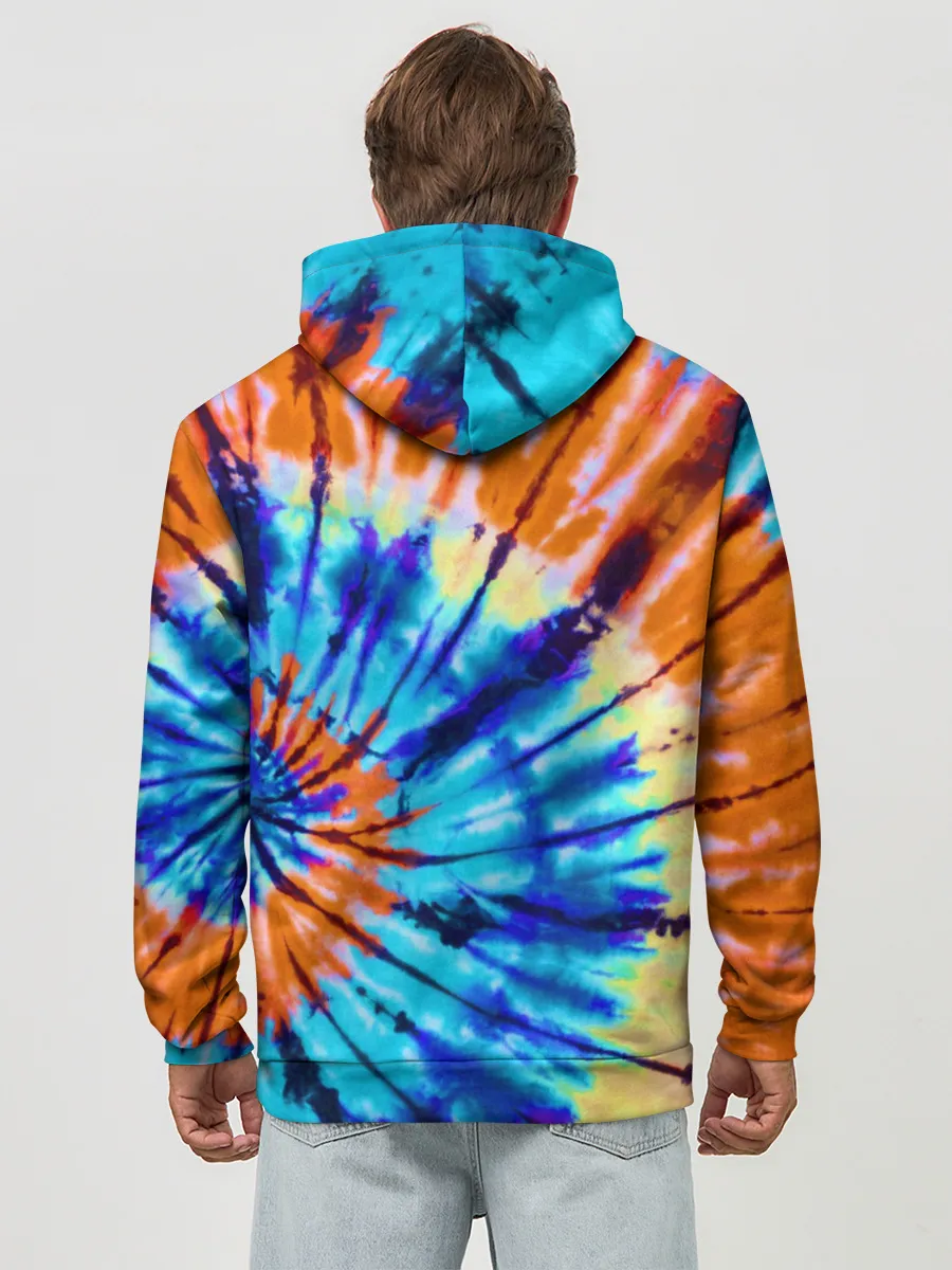 Худи мужской база хлопок / Tie dye