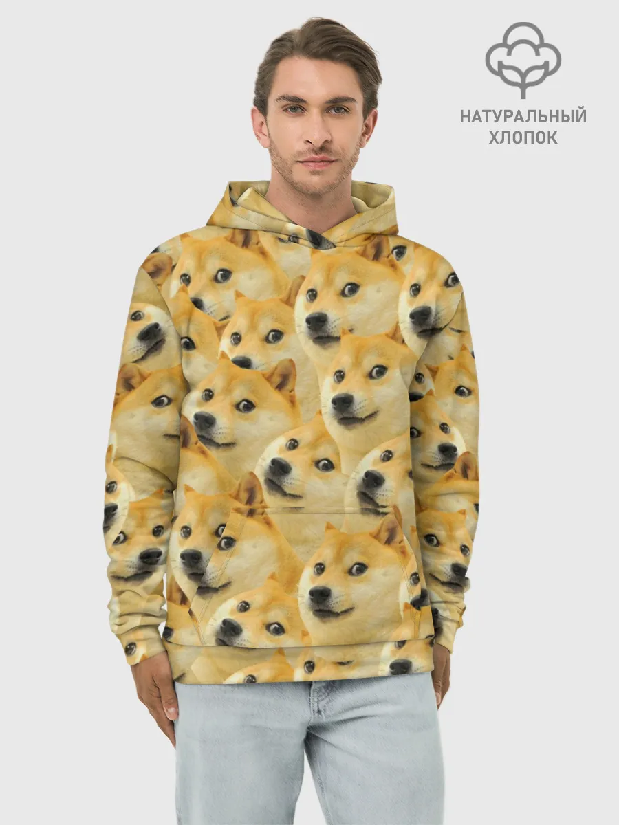 Худи мужской база хлопок / Doge