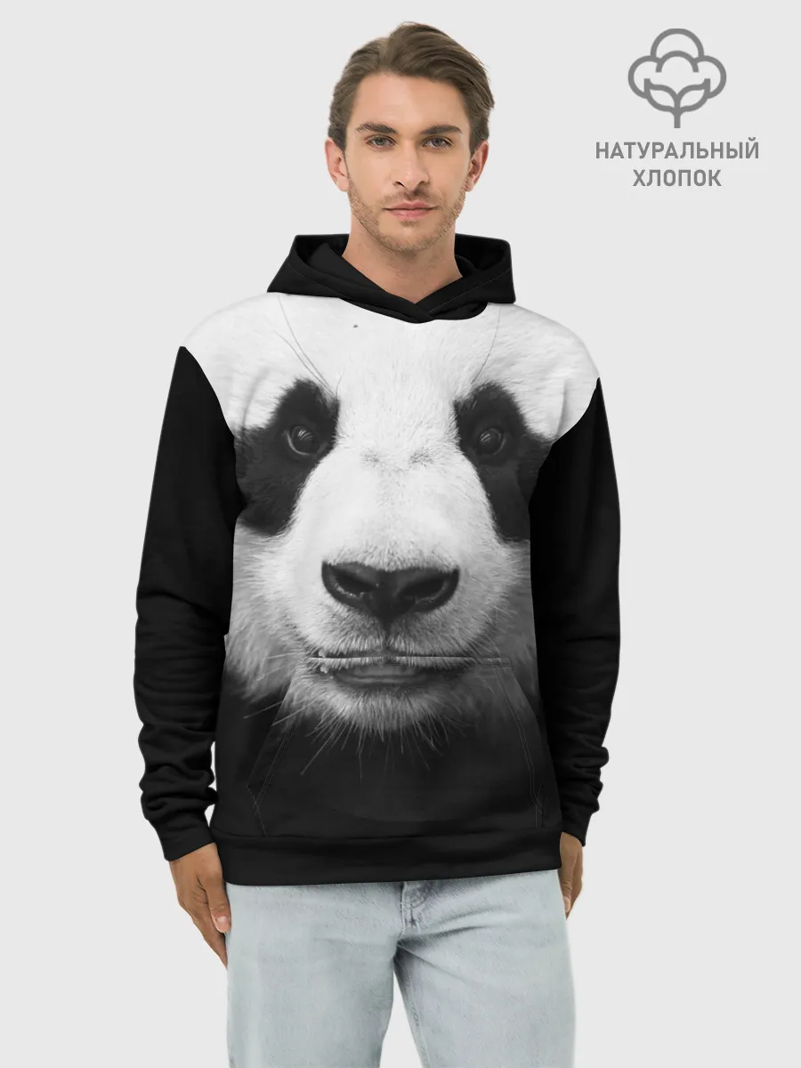 Худи мужской база хлопок / Панда