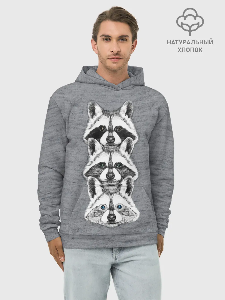 Худи мужской база хлопок / Еноты