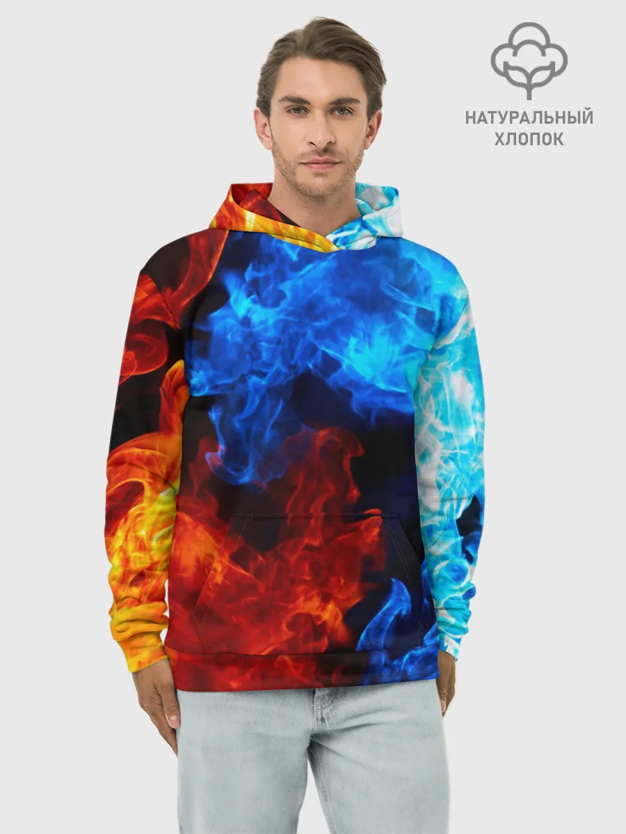 Худи мужской база хлопок / Битва огней