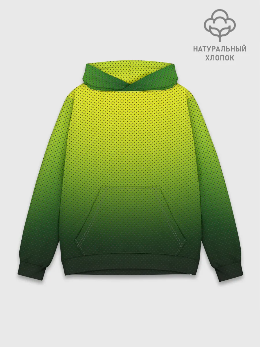 Худи мужской база хлопок / Зелёная текстура