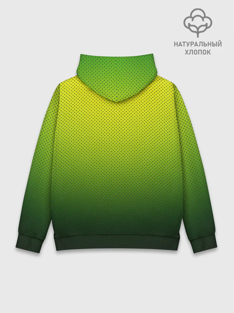 Худи мужской база хлопок / Зелёная текстура