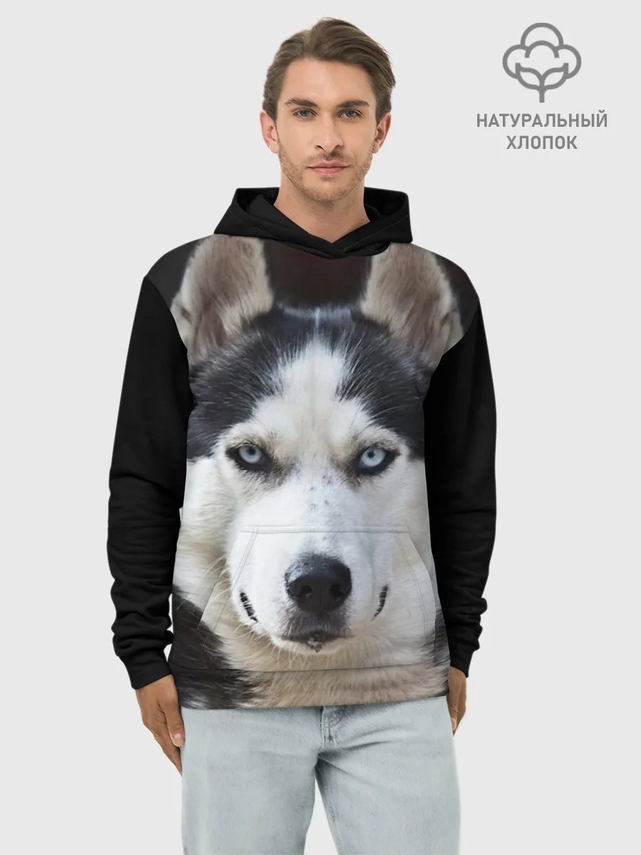 Худи мужской база хлопок / Хаски