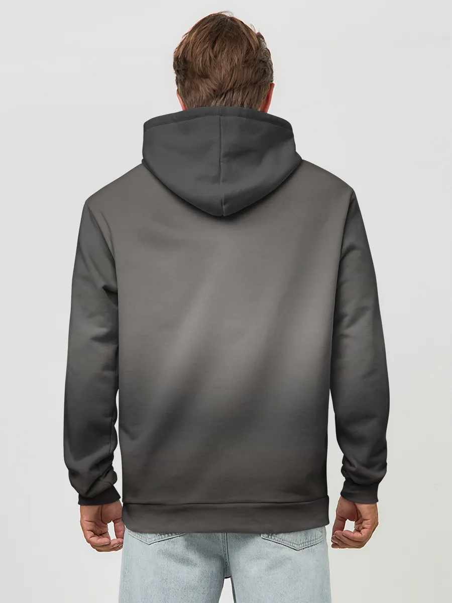 Худи мужской база хлопок / Мопс в кепке