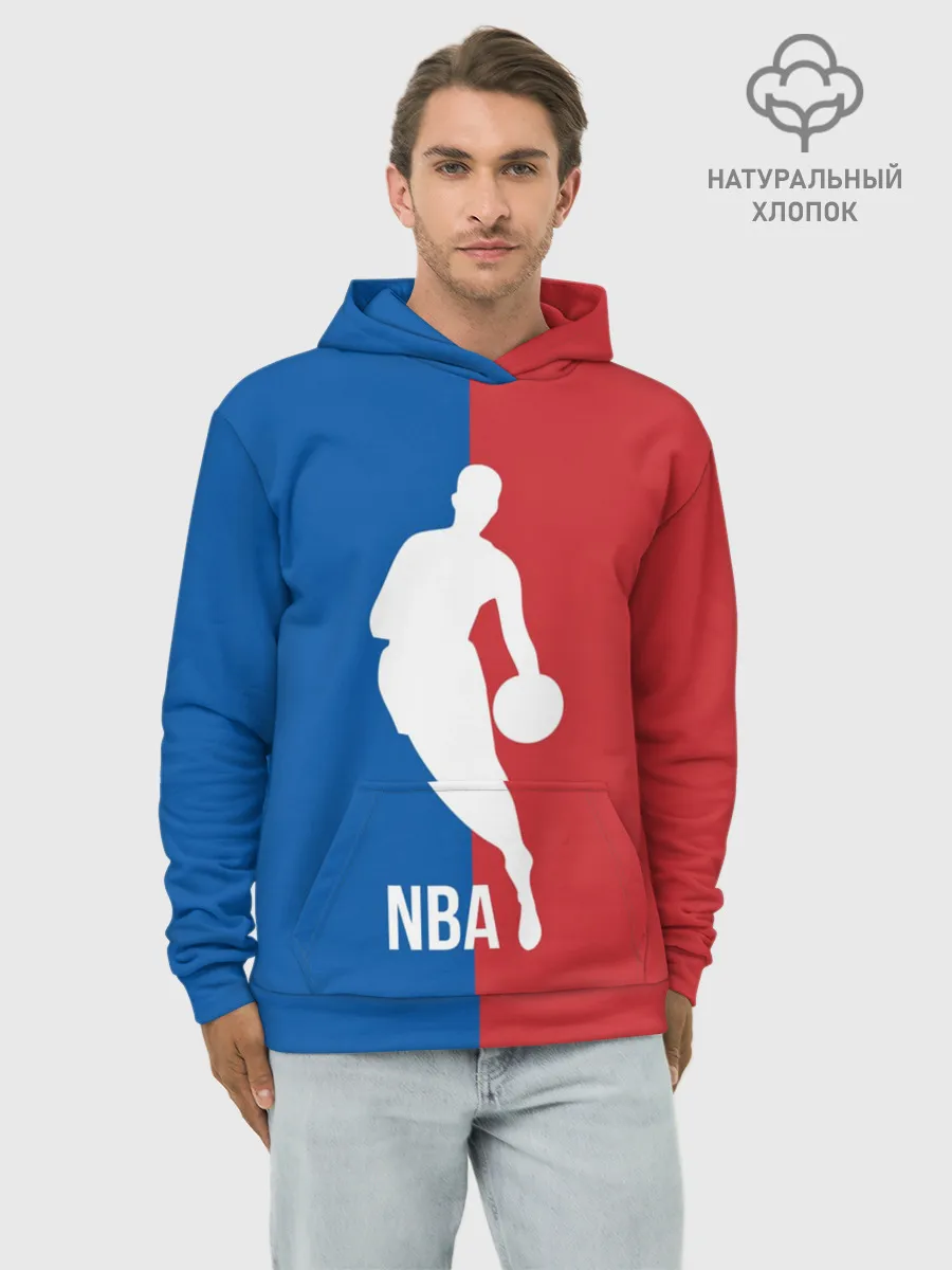 Худи мужской база хлопок / Эмблема NBA