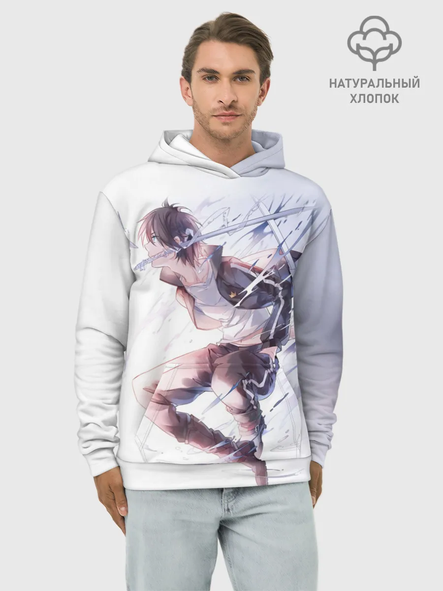 Худи мужской база хлопок / Летающий Ябоку