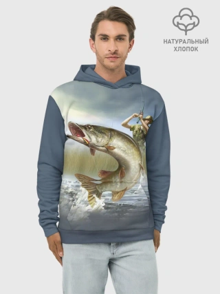 Худи мужской база хлопок / Щука