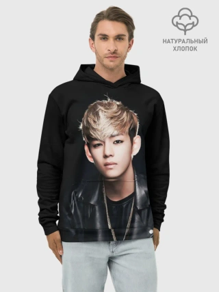 Худи мужской база хлопок / Вишня