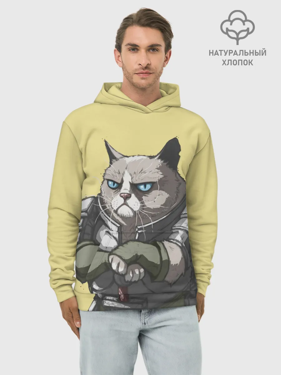 Худи мужской база хлопок / Кот