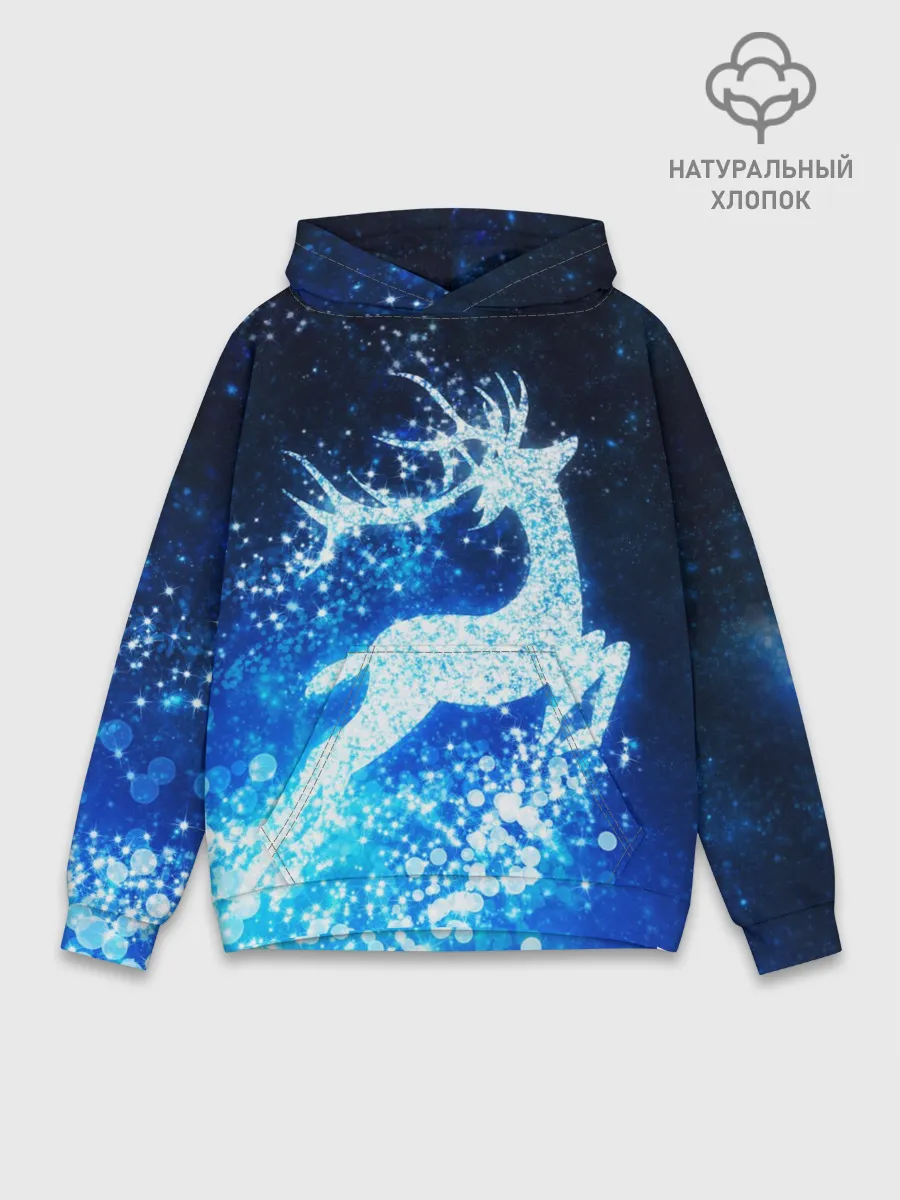 Худи мужской база хлопок / Новогодний олень