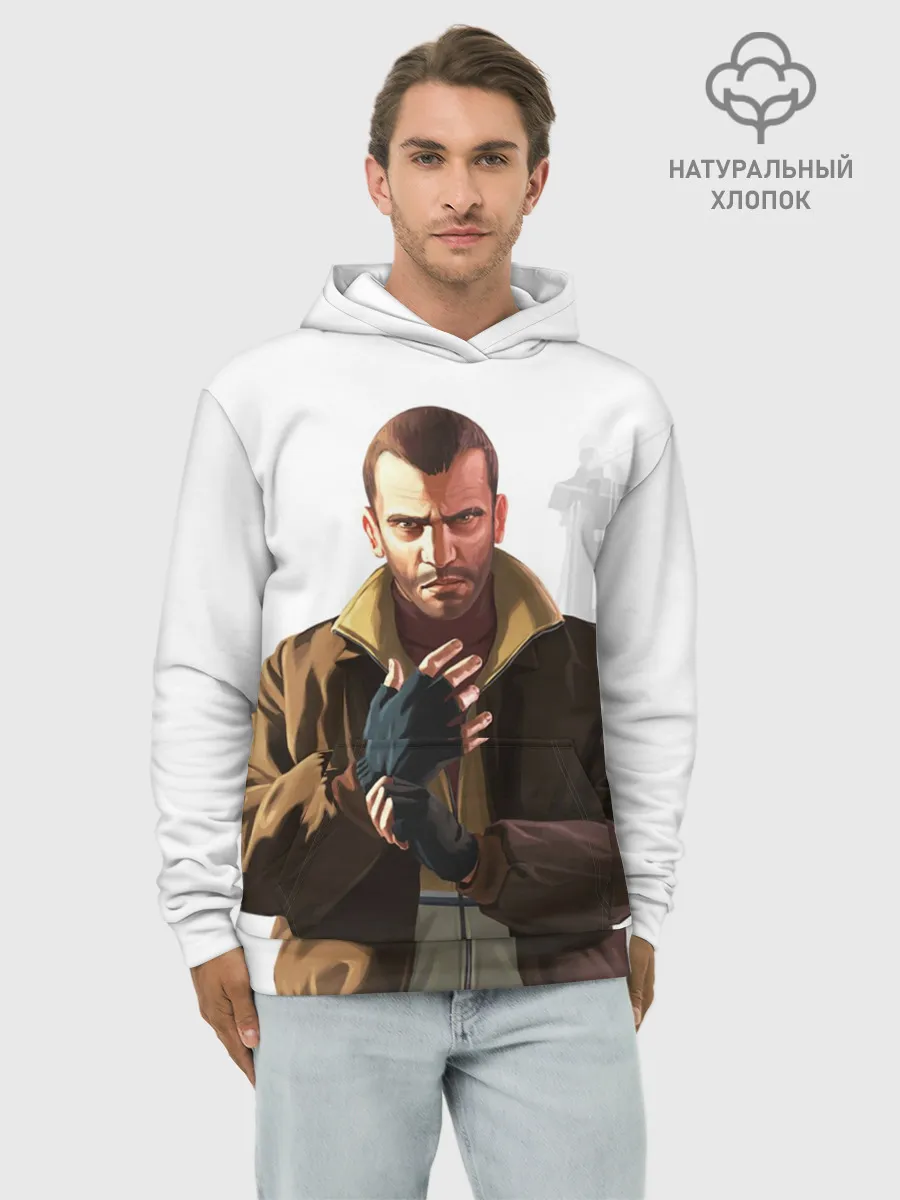 Худи мужской база хлопок / Нико