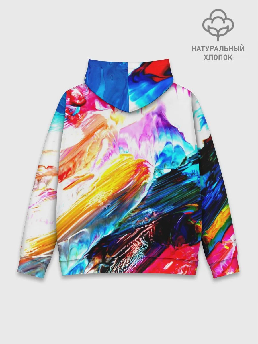 Худи мужской база хлопок / Абстракция красок