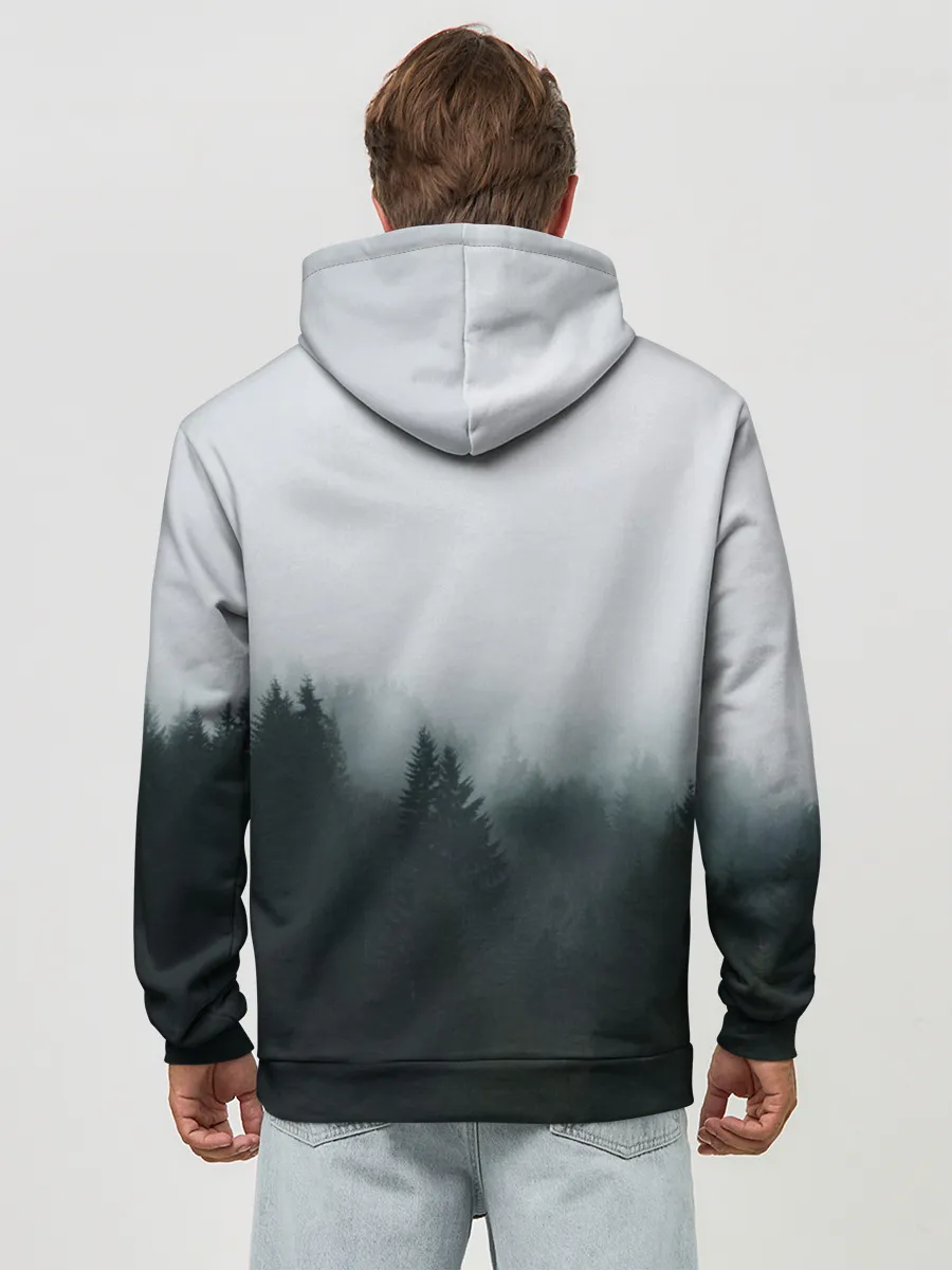 Худи мужской база хлопок / Лес