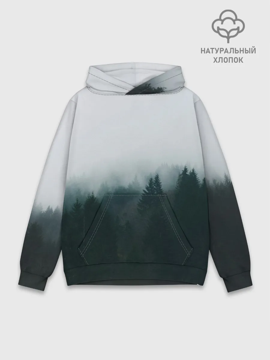 Худи мужской база хлопок / Лес