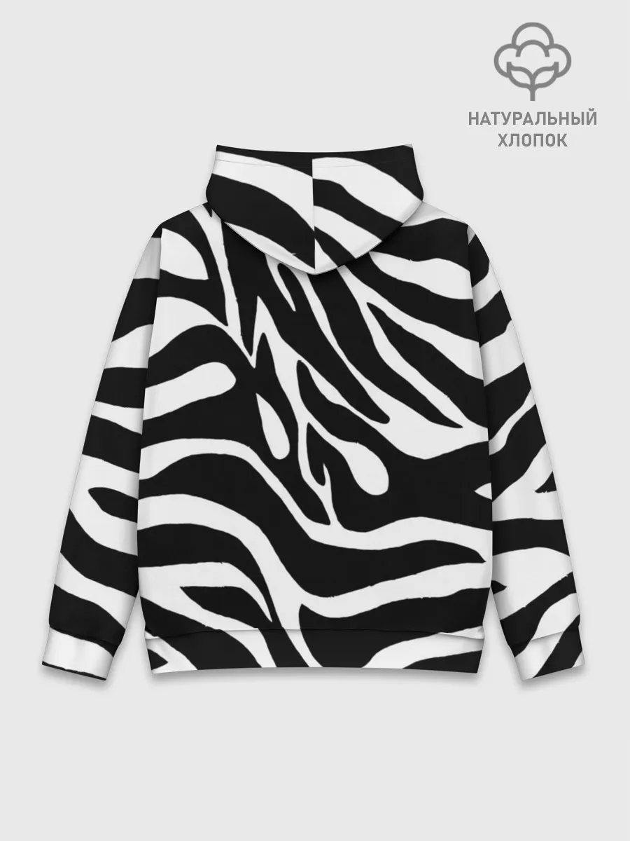 Худи мужской база хлопок / Зебра