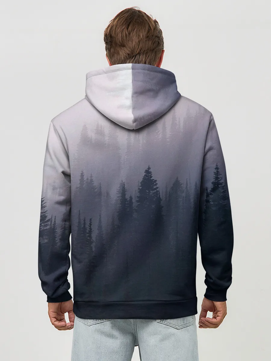 Худи мужской база хлопок / Лесок