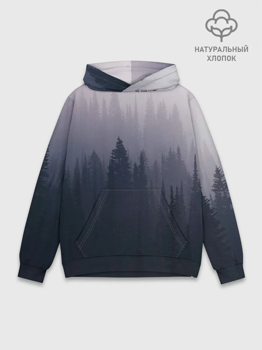 Худи мужской база хлопок / Лесок