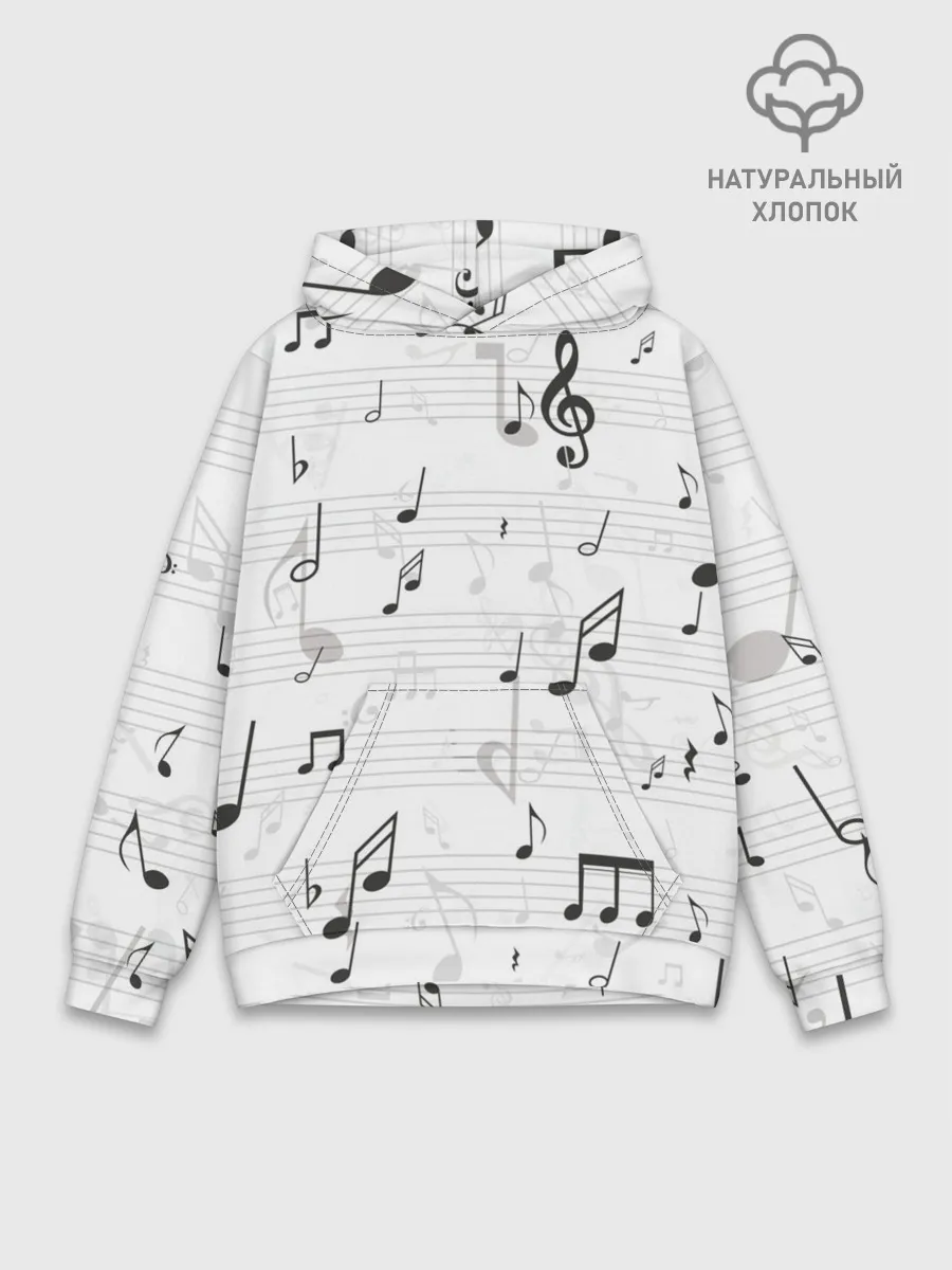 Худи мужской база хлопок / ноты