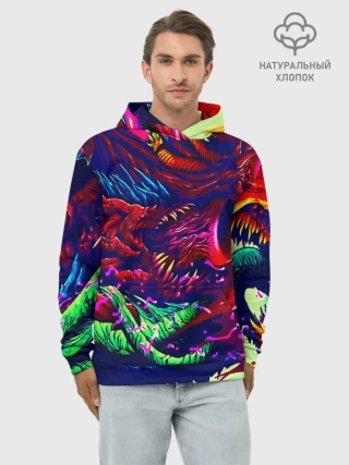 Худи мужской база хлопок / Hyper beast