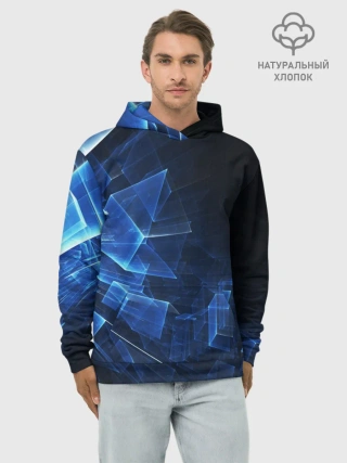 Худи мужской база хлопок / Светящиеся фигуры