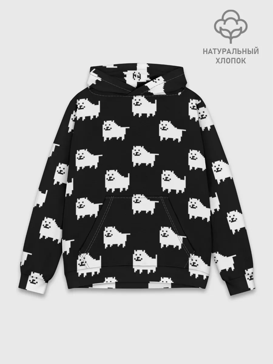 Худи мужской база хлопок / Undertale Annoying dog