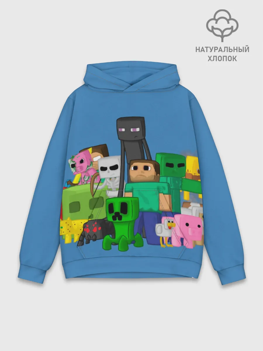 Худи мужской база хлопок / Майнкрафт