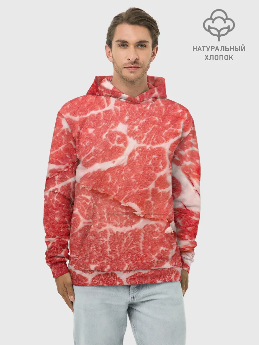 Худи мужской база хлопок / Кусок мяса
