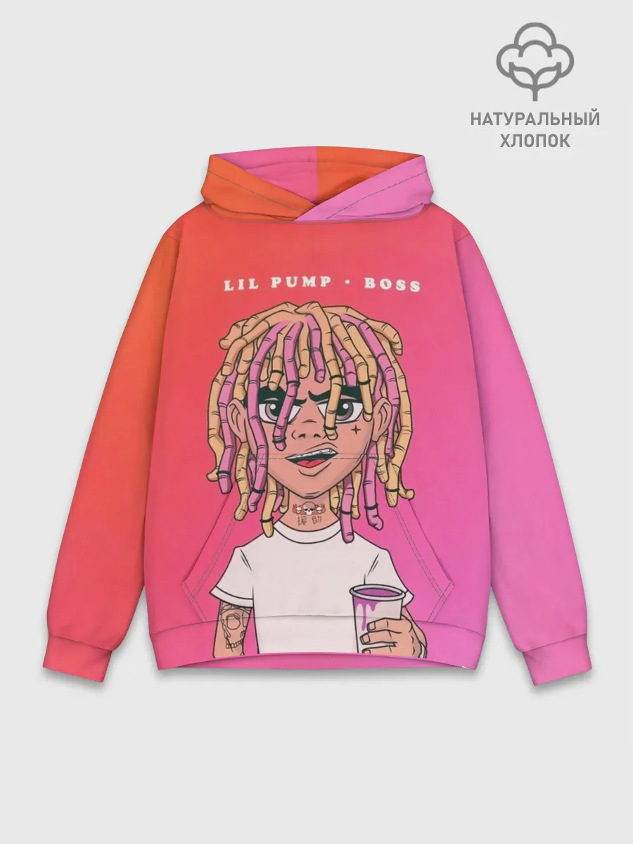 Худи мужской база хлопок / Lil Pump Boss