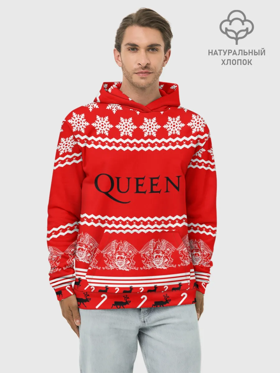 Худи мужской база хлопок / Праздничный Queen