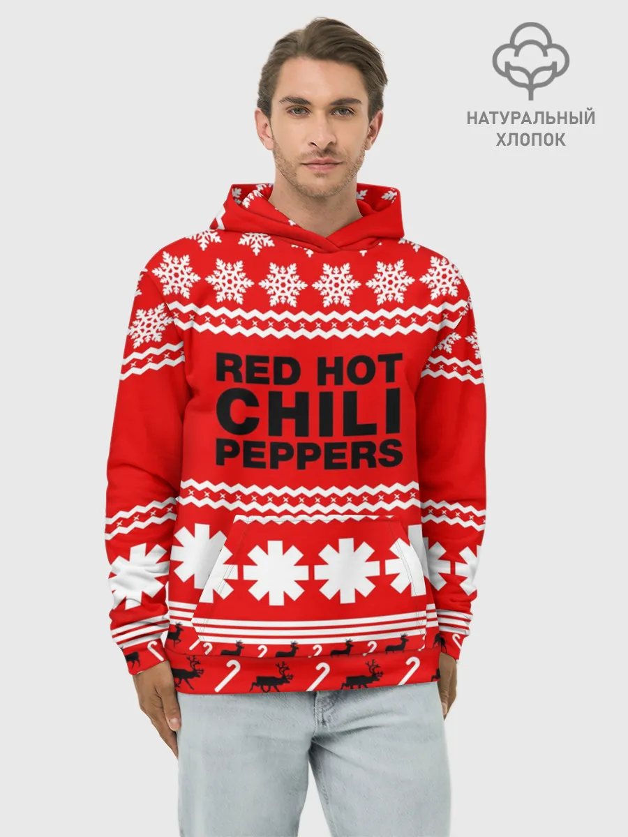 Худи мужской база хлопок / Праздничный RHCP