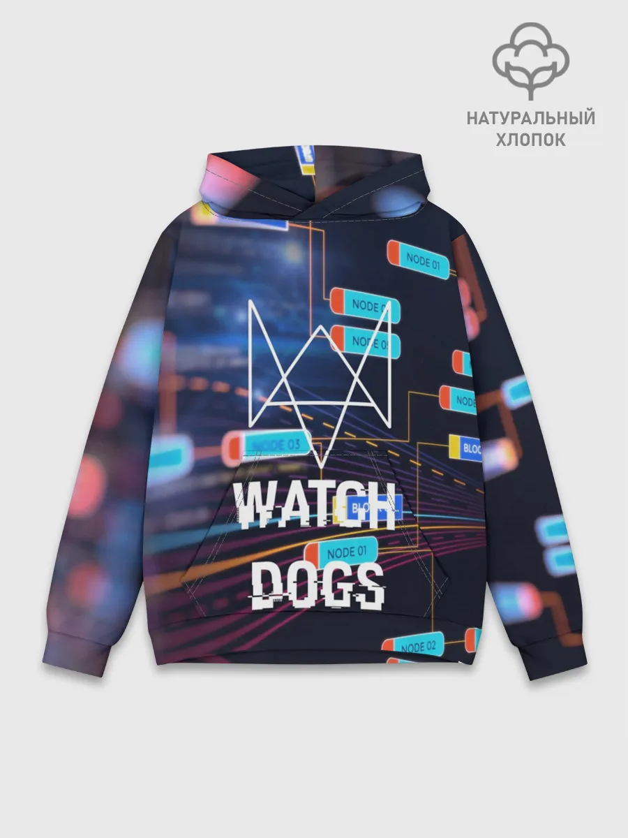 Худи мужской база хлопок / Watch Dogs