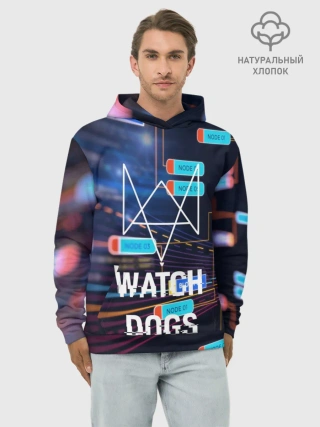 Худи мужской база хлопок / Watch Dogs