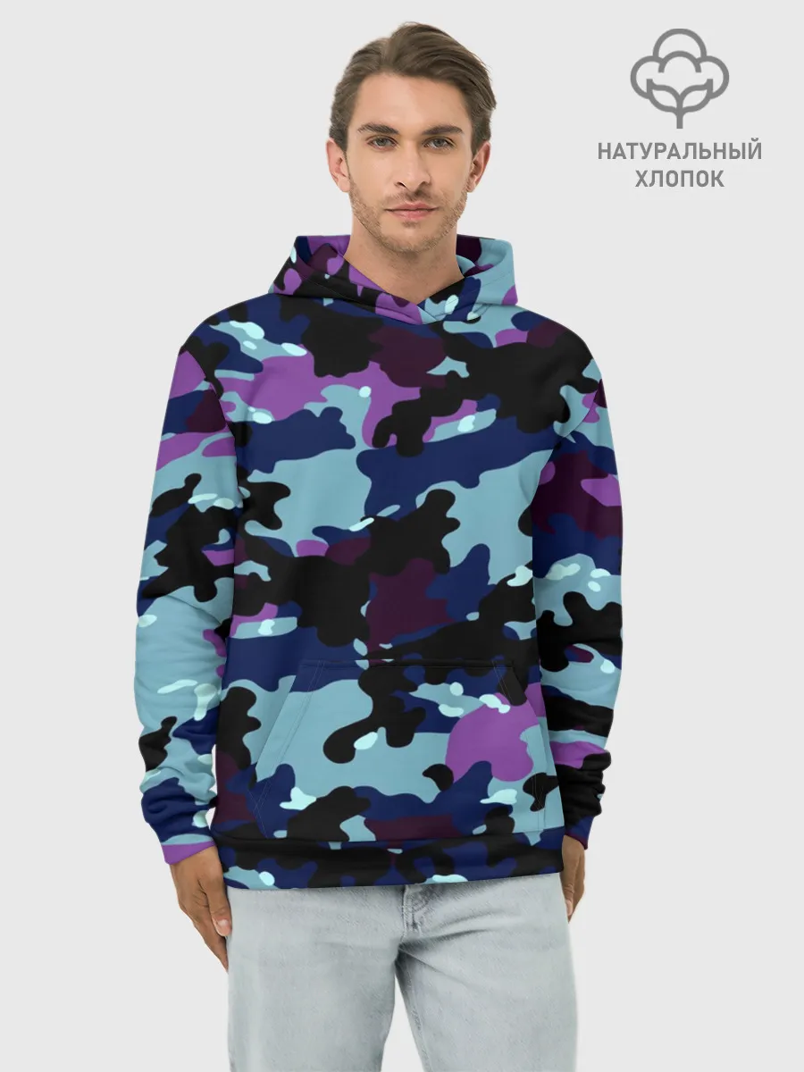 Худи мужской база хлопок / Камуфляж