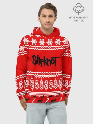 Худи мужской база хлопок / Праздничный Slipknot