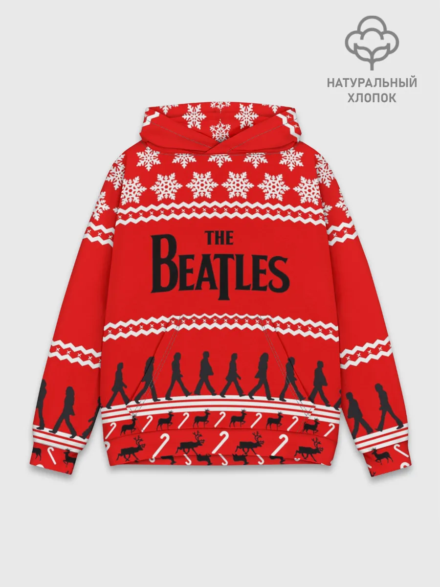 Худи мужской база хлопок / Праздничный The Beatles