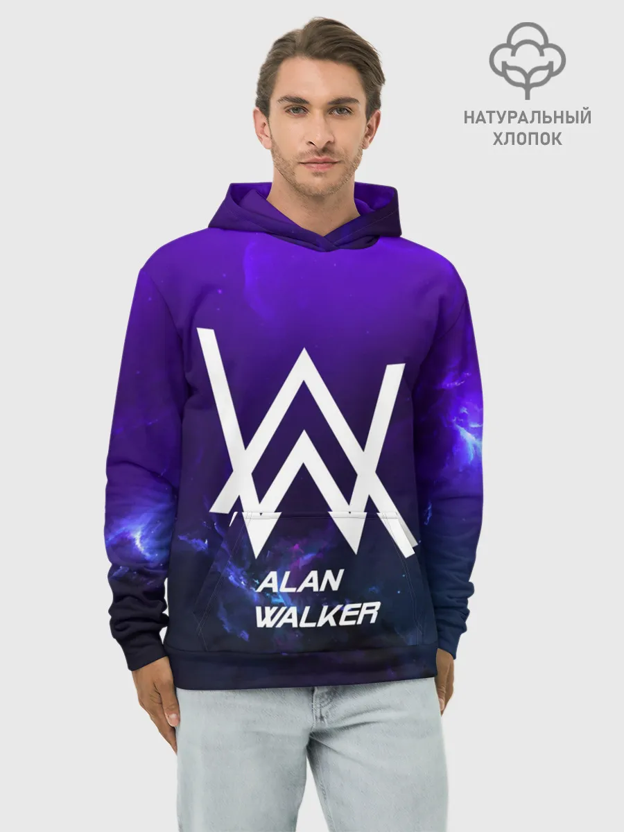 Худи мужской база хлопок / Alan Walker SPACE COLLECTION